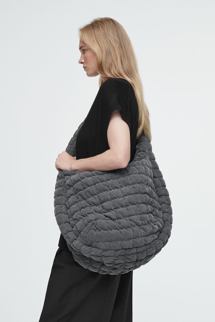 Oversized quilted crossbody bag