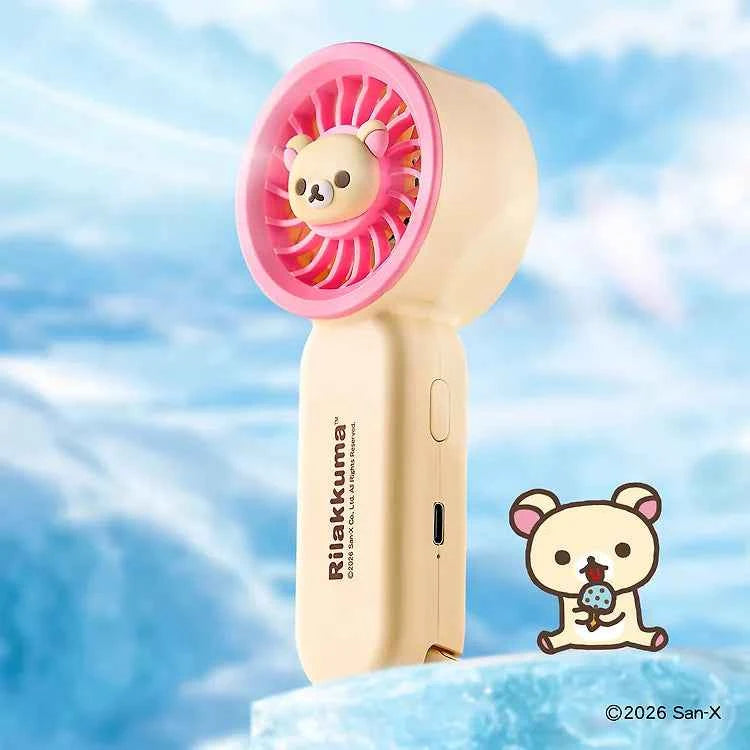 Rilakkuma Korilakkuma Clip Handy Fan Portable Mini Handheld Fan Carabiner Birthday Friend Office Worker Cool Summer Gift
