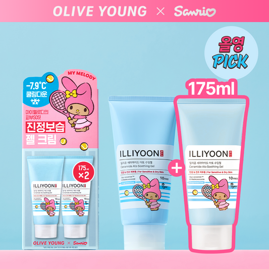 Illiyoon Ceramide Ato Soothing Gel 175ml (1+1) (Tanning My Melody Collab)