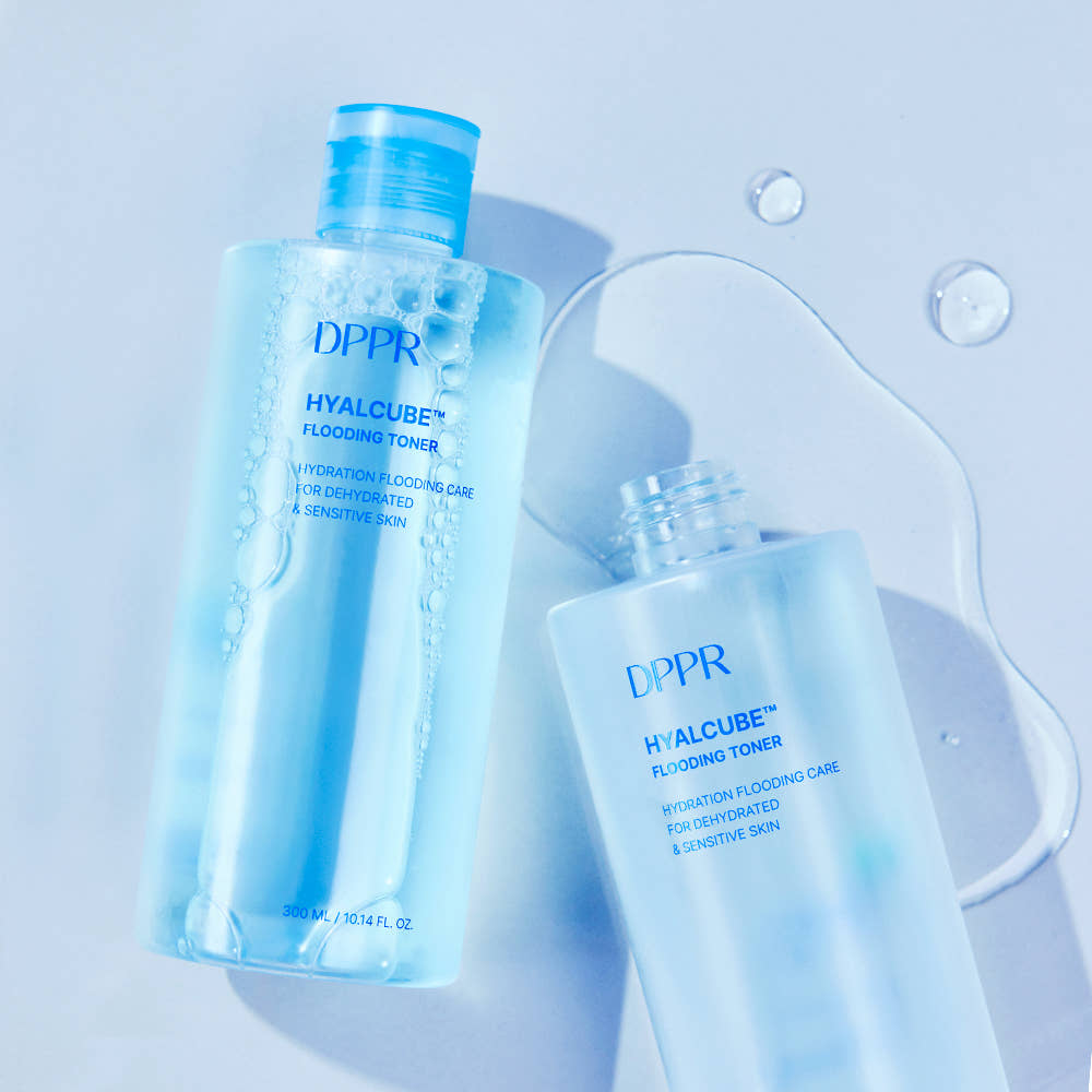 DPPR Hyaluronic Acid Hyal Cube Mildly Acidic Moisture Toner 300ml + Moisture Cream 100ml + Moisture Serum 50ml