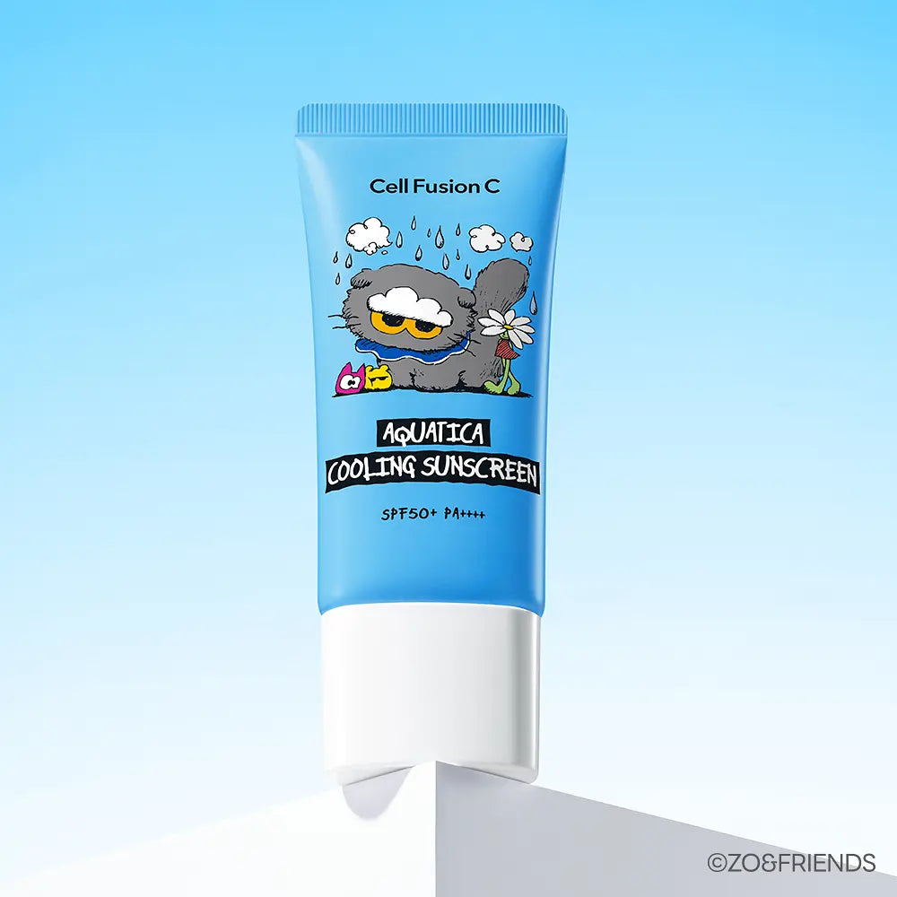 Cellfusion C x ZO&Friends Aquatica Cooling Sunscreen 35ml Double Plan (+10ml Jo&Friends Cap Keyring)
