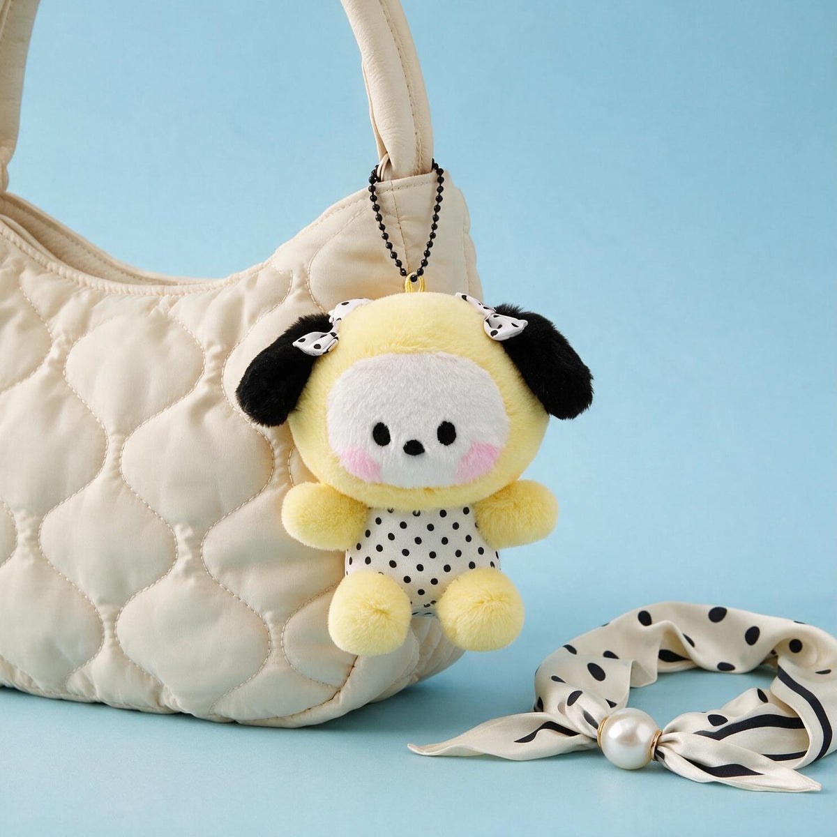 BT21 Polka Dot Ribbon Doll Keychain