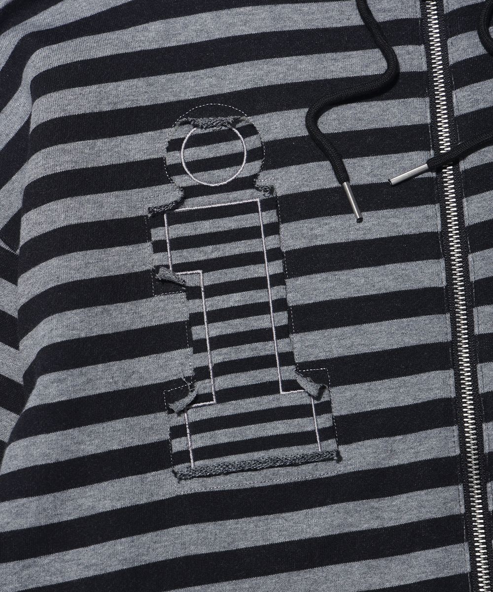 I LOVE APPLIQUE HOOD ZIP-UP MELANGE (Worn By Ive Rei)