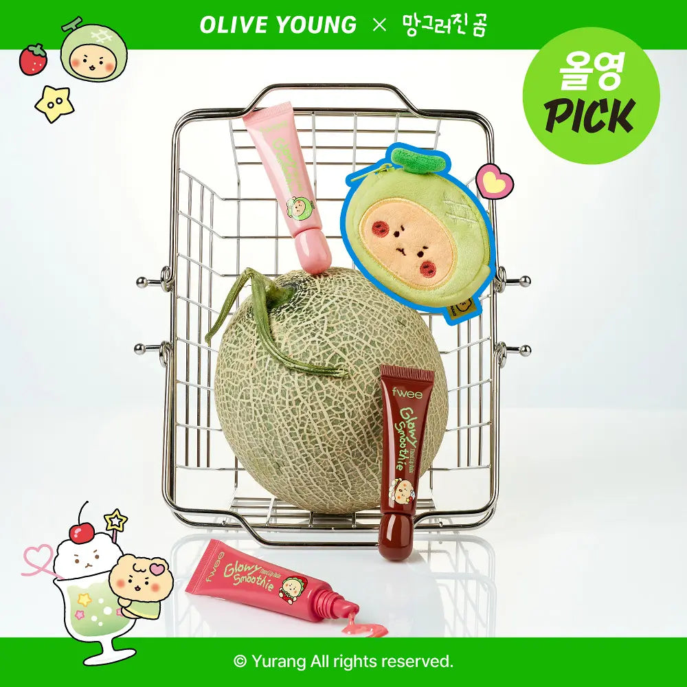 Fwee Glow Smoothie Tinted Lip Balm 9.5g (3 types) (+Manggom Coin Purse)
