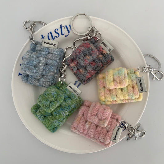 Mini Watercolor Card Wallet Keyring