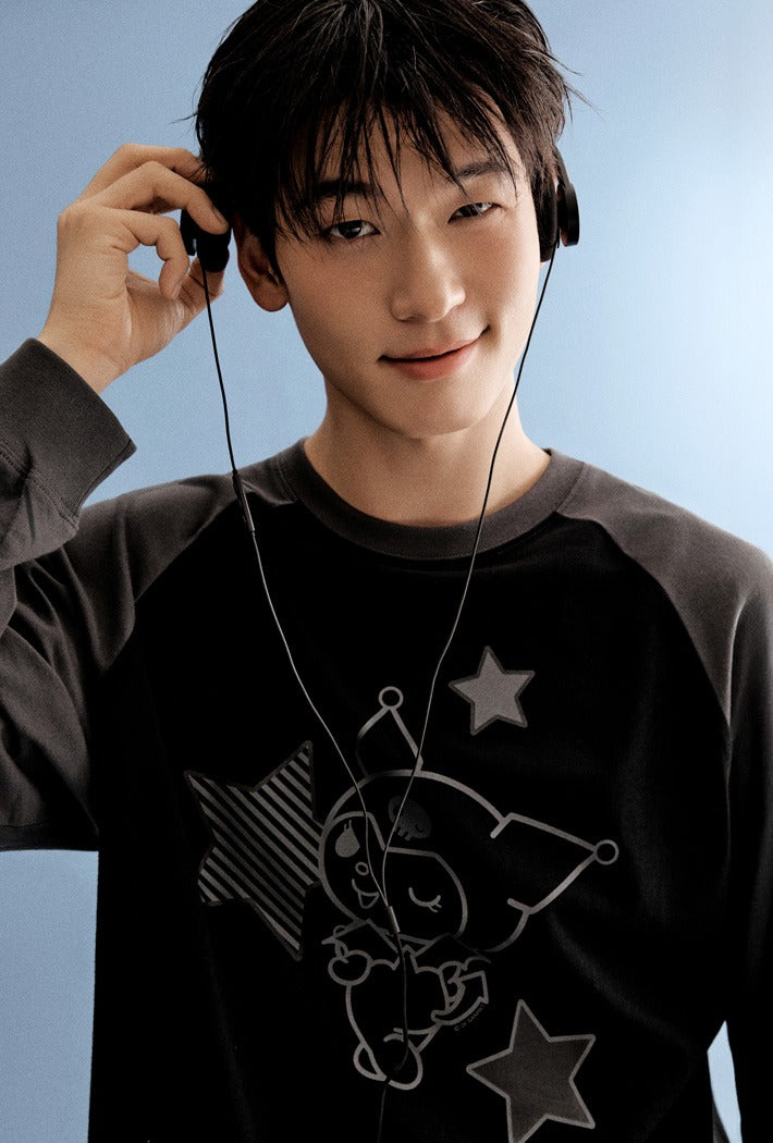 SANRIO x SPAO  Long-sleeved T-shirt ( BLACK) - Kgifts.shop