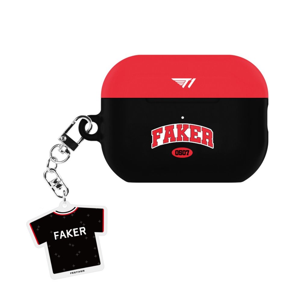 [2-piece set] T1 2025 Owner Jersey Airpod Hard Case + Keyring Edition