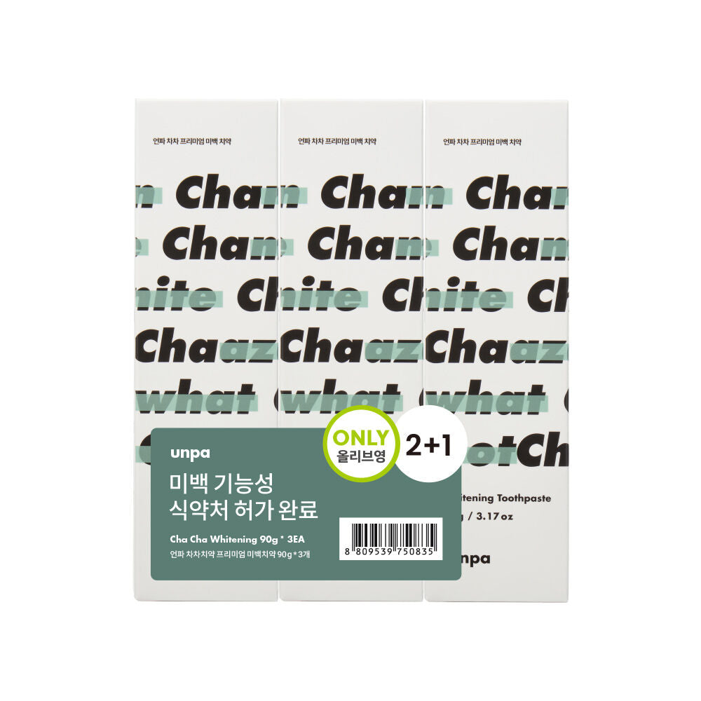 Unpa Cha Cha Whitening Toothpaste Triple Plan(90g*3)