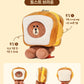Line Friends x Isaac Toast plush keychain