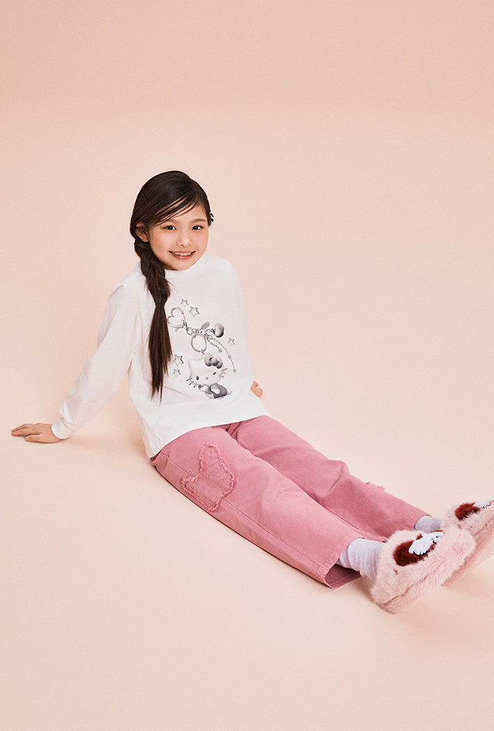 [Kids] (Sanrio Characters) Long-sleeved T-shirt (WHITE) - Kgifts.shop