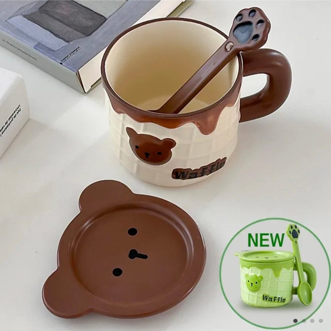 Melting Bear Mug (+ Spoon& Lid)