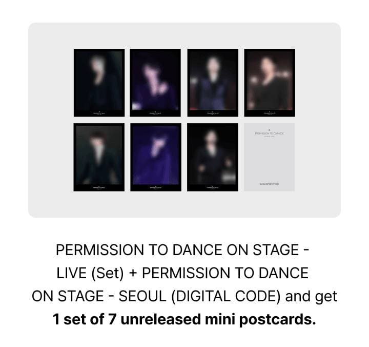 BTS PERMISSION TO DANCE ON STAGE - LIVE [Pre Order]