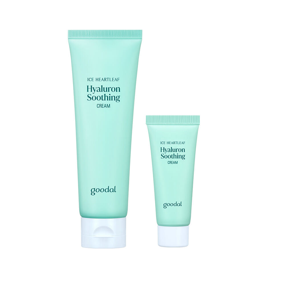 Goodal Ice Heartleaf Hyaluronic Soothing Cream 80ml+20ml (+Munjakgwi Mirror Keyring & Sticker)