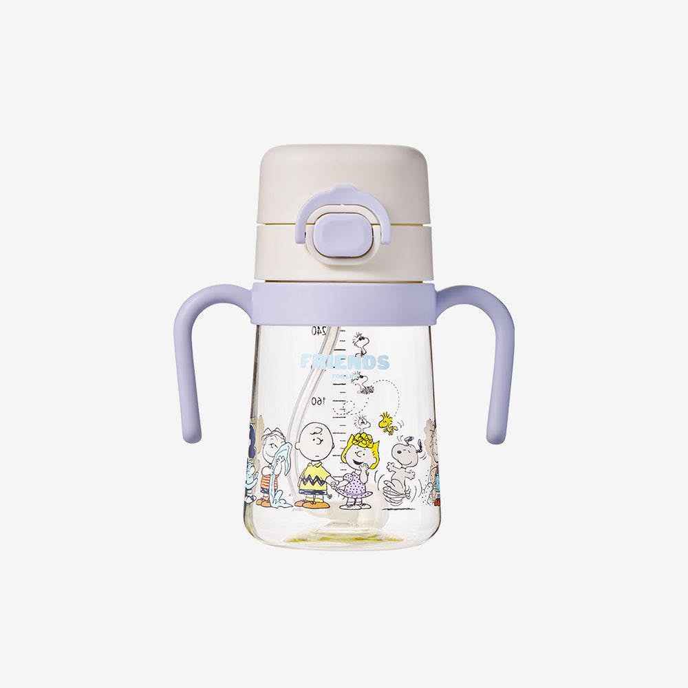 Lock & Lock Snoopy Little Love One-Touch Two-Handled Straw Cup