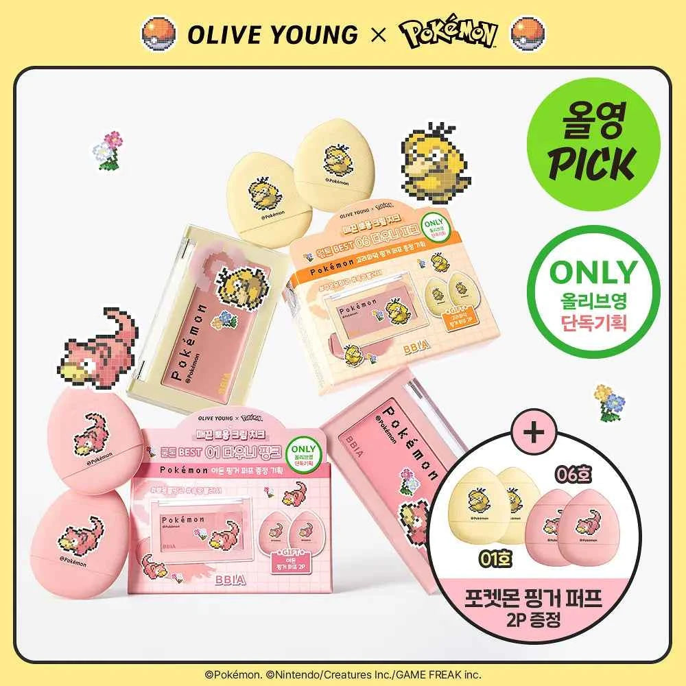 BBIA x Pokémon Ready To Wear Downy Cheek cream blush sets,