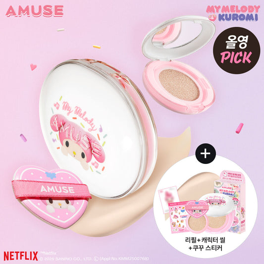 Amuse Ceramic Skin Perfector Cushion Limited Edition (+My Melody Refill + Character Seal + Sticker)