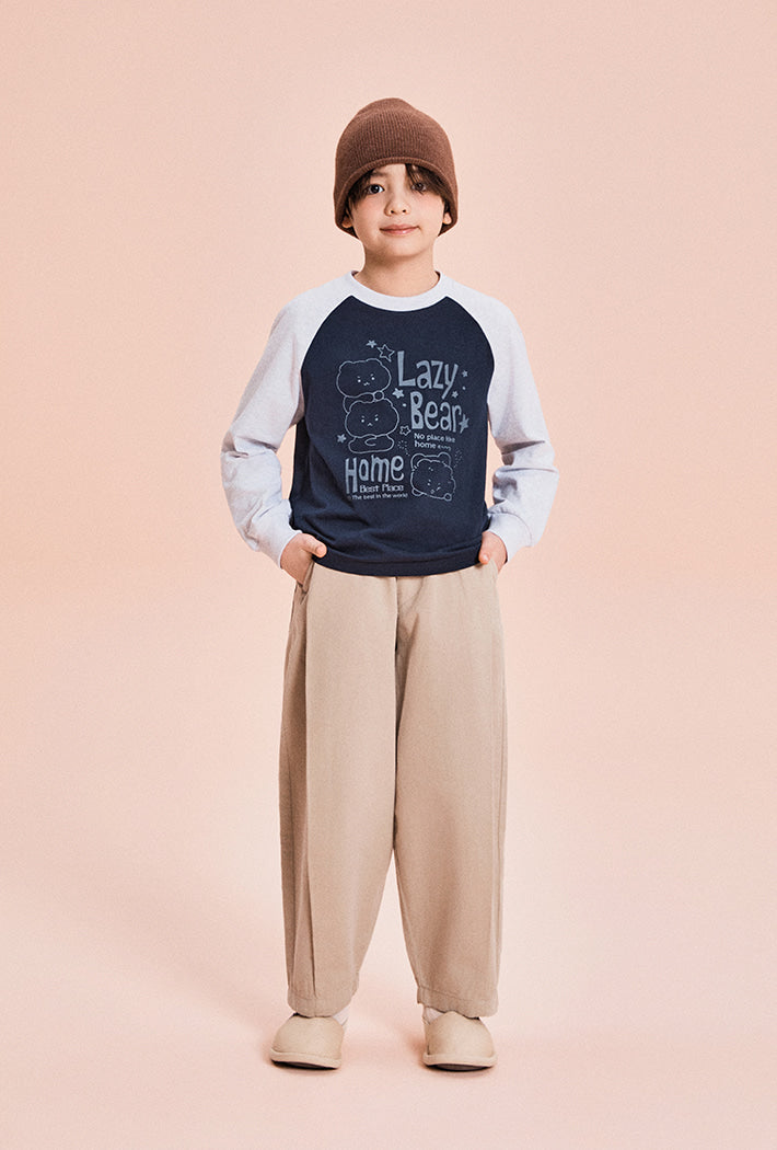 [Kids] (Mangled Bear) Long Sleeve T-Shirt (NAVY) - Kgifts.shop