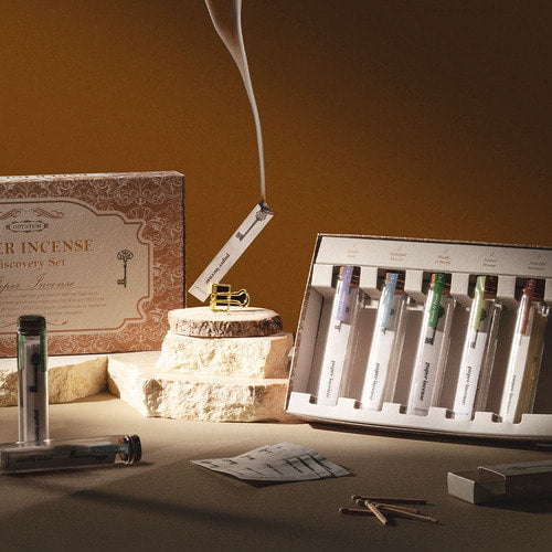 [Exclusive/Halloween Holder Gift] "Fragrance Therapy" Paper Incense Discovery Set (5 Incenses + Blossom Matches)