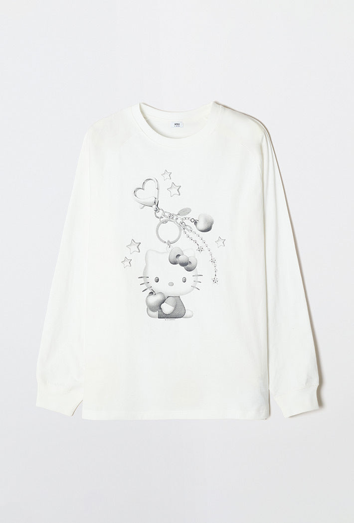 SANRIO x SPAO  Long-sleeved T-shirt (WHITE) - Kgifts.shop