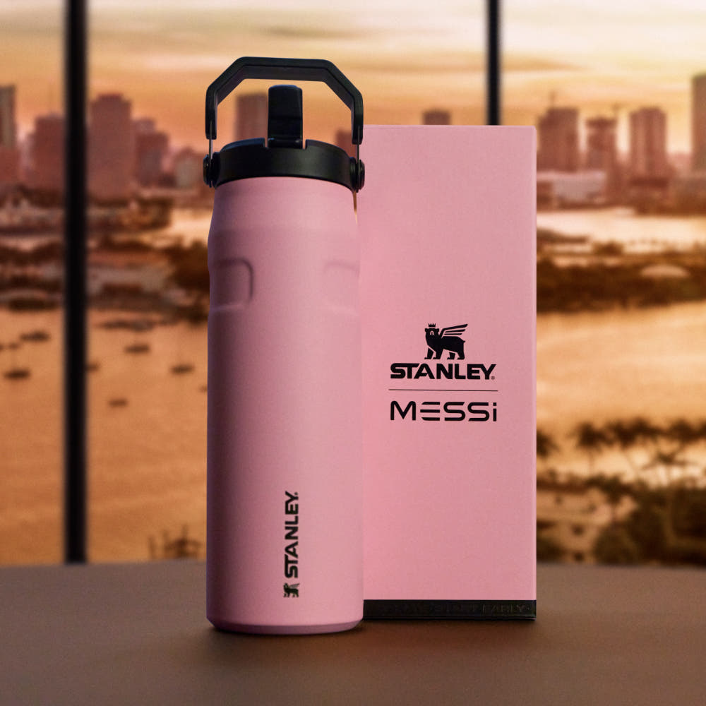 [MESSI X STANLEY] Iceflow Aerolite Flip Straw 2.0 Tumbler 710ml Mesh Goat Pink