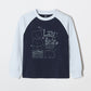[Kids] (Mangled Bear) Long Sleeve T-Shirt (NAVY) - Kgifts.shop