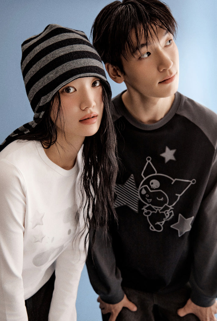 [Sanrio Characters] Cotton Spandex Round Neck Long Sleeve T-Shirt - Kgifts.shop