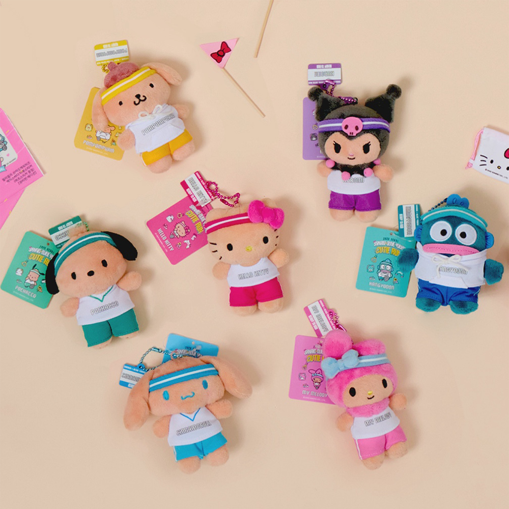 [Olive Young X Sanrio] Cute Run Doll Keychain (Sanrio Characters)