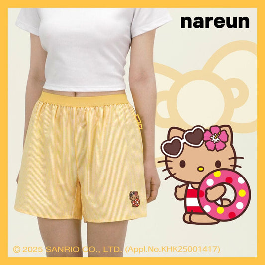 Nareun Seersucker Bare Chest Trunk (Tanning Hello Kitty/Tanning Pochaco collaboration)