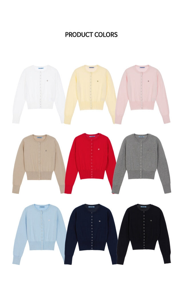 Eyelet Round Cardigan