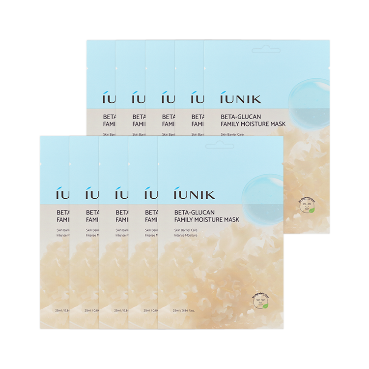 IUNIK Beta Glucan Family Moisture Mask (10 sheets)