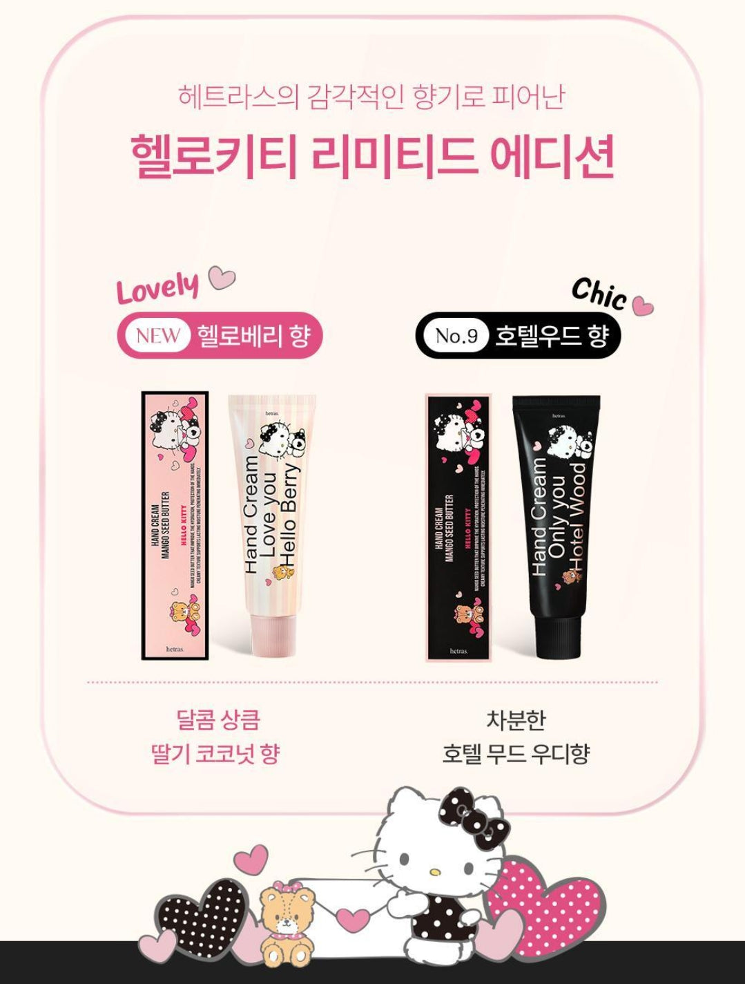 Hetras Mango Seed Butter Perfume Hand Cream 50ml Hello Kitty Edition