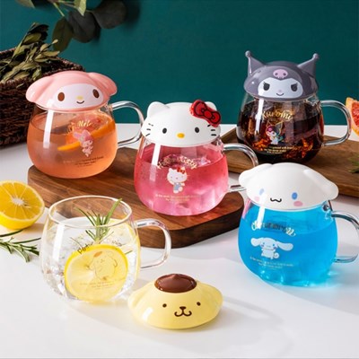 Sanrio 3D Lid Glass Cup (400mL)