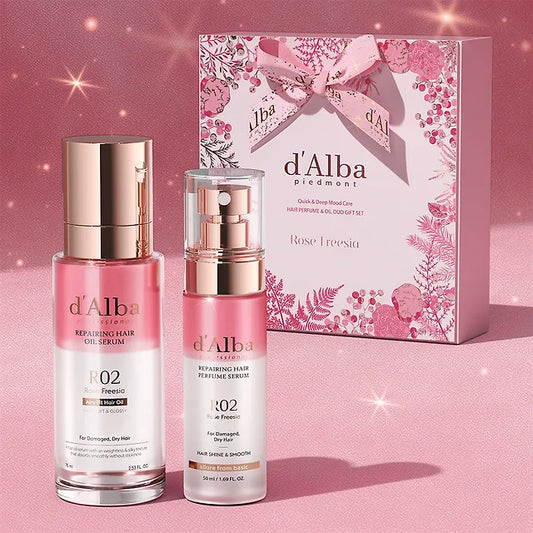 [Gift Wrapping] Dalba Repairing Rose Freesia Hair Perfume 50ml + Hair Oil 75ml