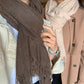 [Free Embroidery] Soft Basic Initial Scarf