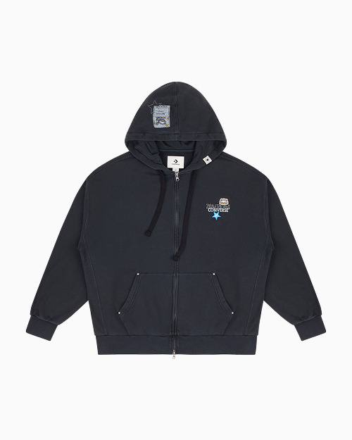 Converse x Zo&friends Zip up Hoodie Black