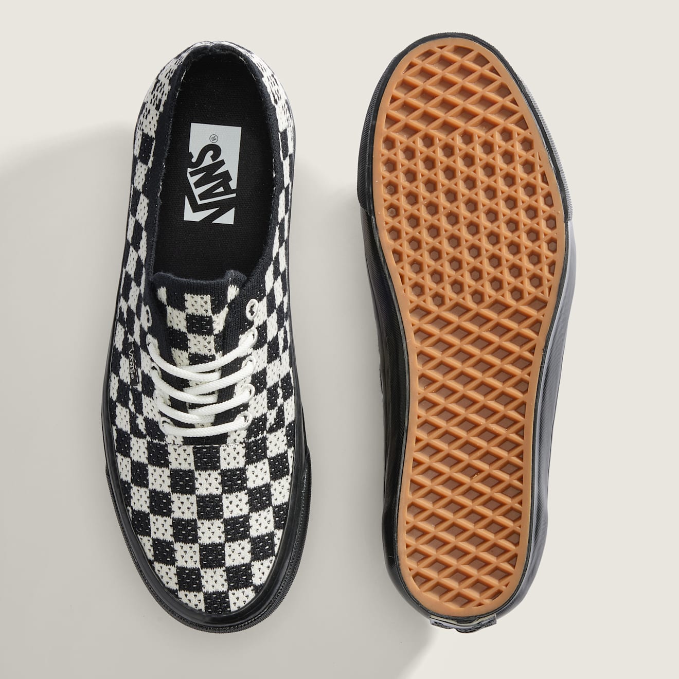 Vans Premium Authentic 44 Engineered Knit Punk Check ( Black )
