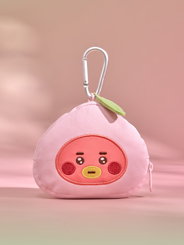 BT21 PEACH HOLIC FACE POUCH KEYRING