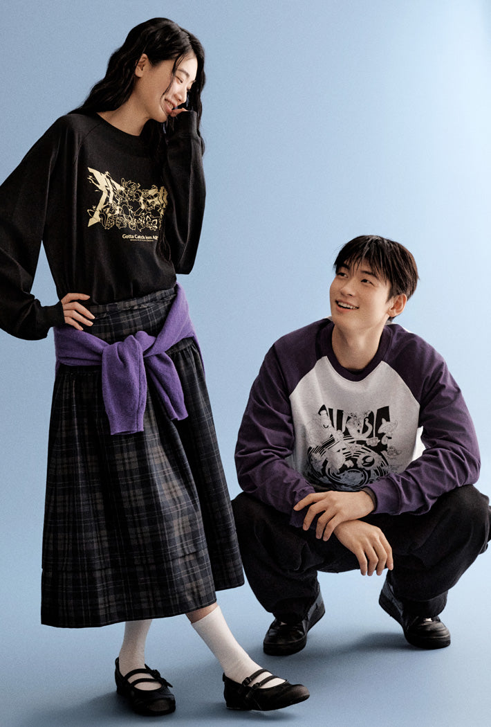 [Pokemon] Long Sleeve T-shirt (BLACK) - Kgifts.shop