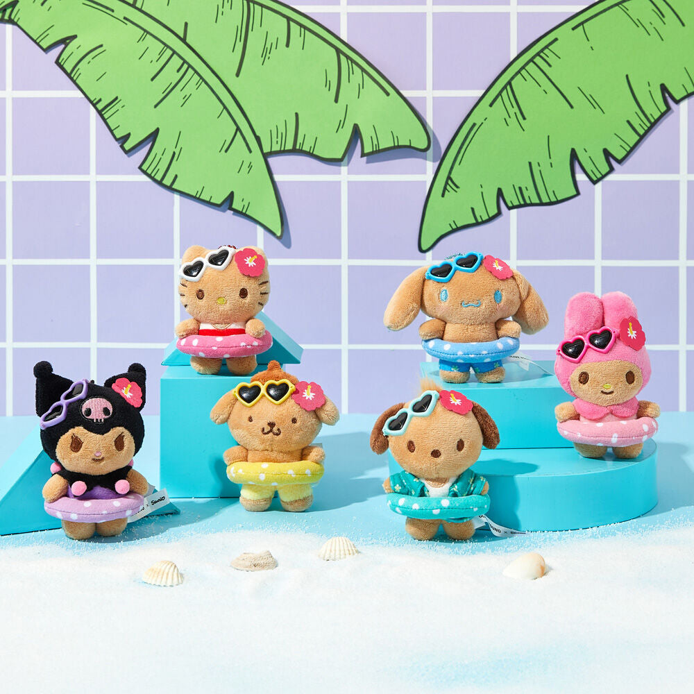 [Olive Young x Sanrio] Ten by Ten Doll Keyring (Tanning Sanrio Characters)