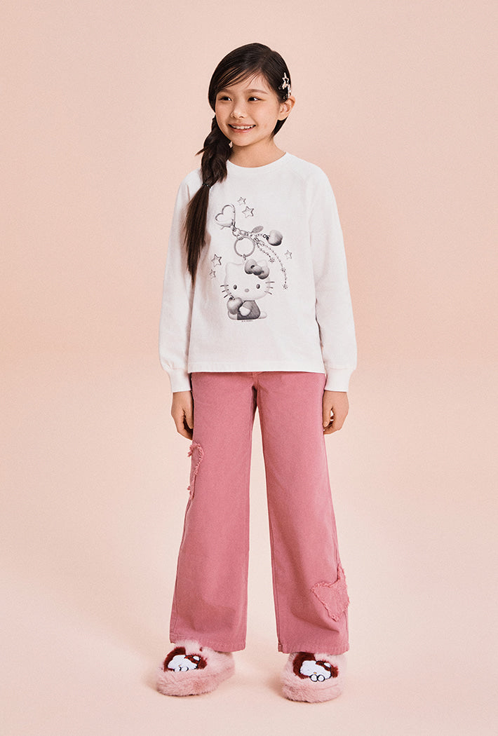 [Kids] (Sanrio Characters) Long-sleeved T-shirt (WHITE) - Kgifts.shop