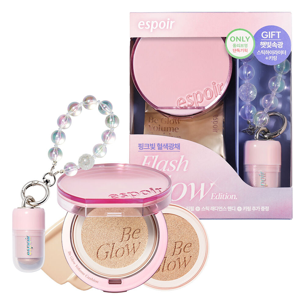 Espoir Flash Glow Cushion Plan (+ Refill + Stick Highlighter Keyring)