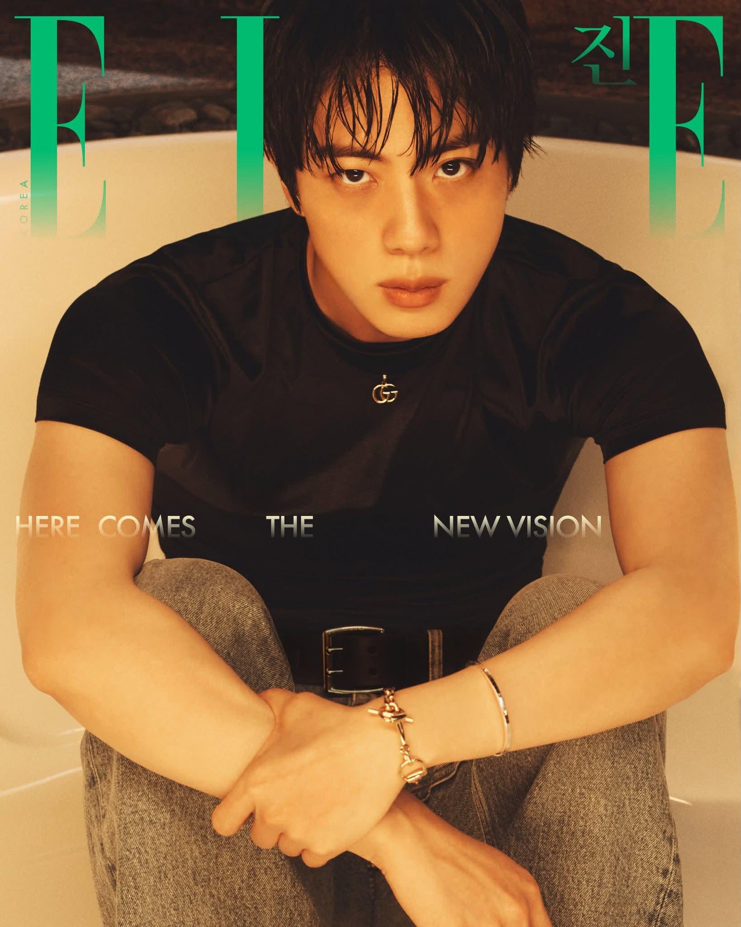 BTS JIN X Elle Korea 2026 July Cover
