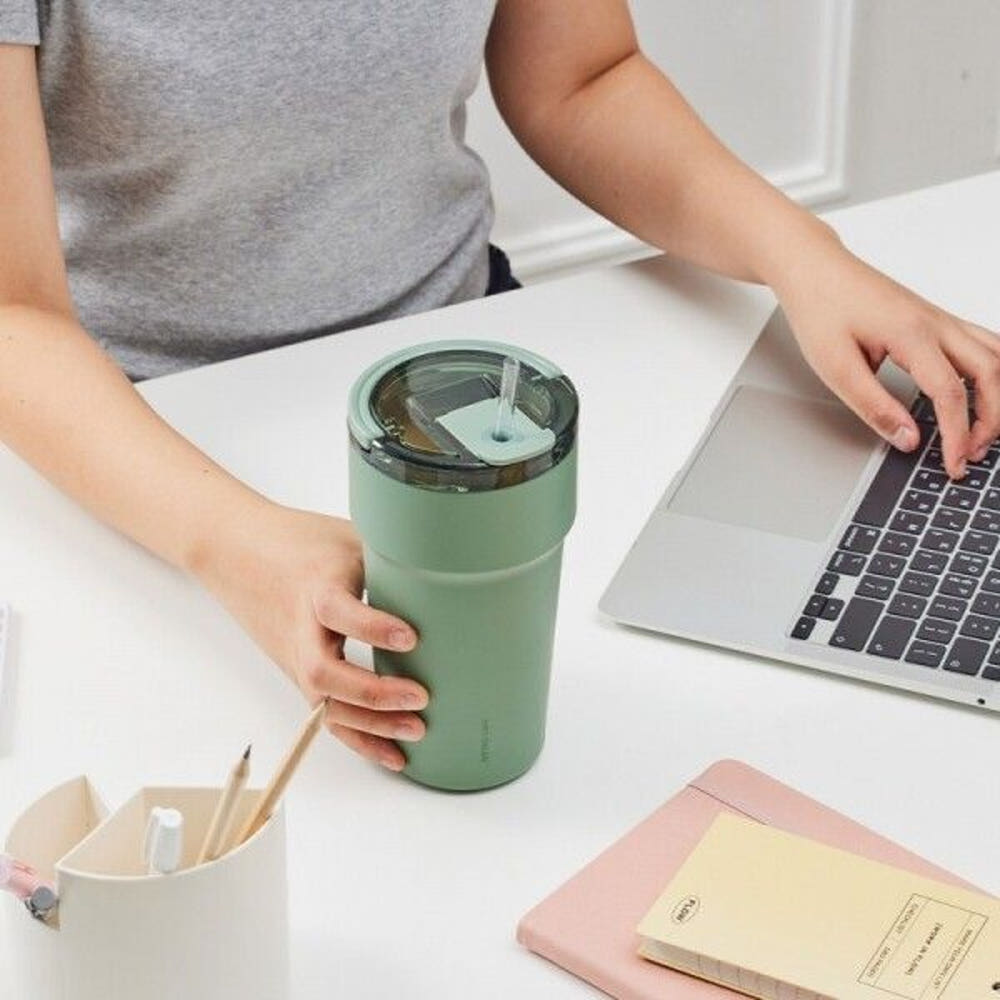 Lock & Lock Metro Cafe Top Handle Ceramic Tumbler  (LHC4416)