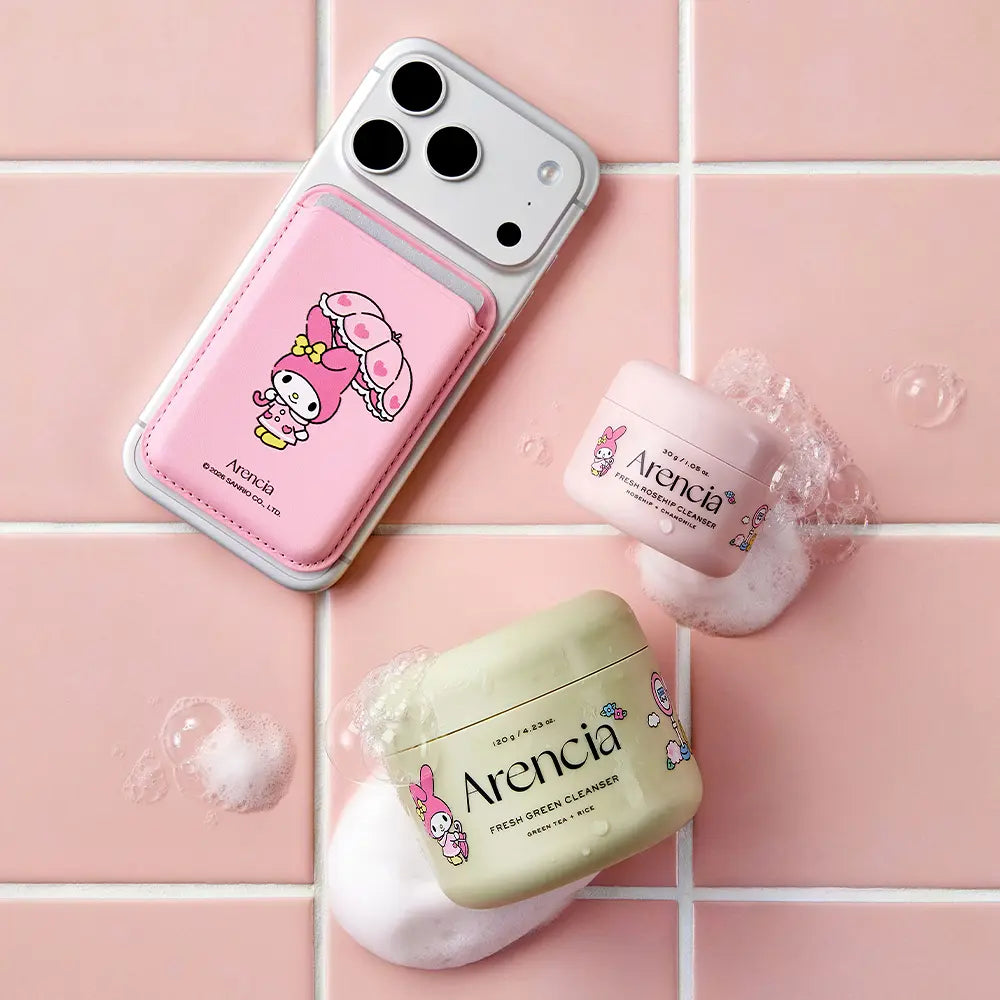 Arencia x Sanrio Fresh Green Cleanser 120g (+Rosehip 30g + Card Case)