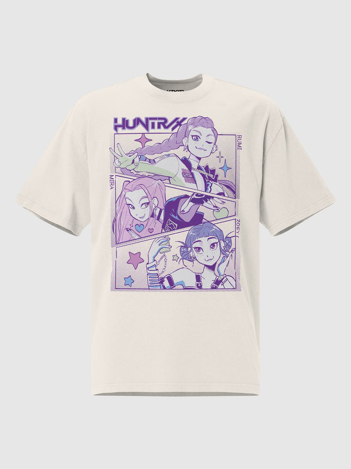 KPop Demon Hunters HUNTR/X Oversized Faded T-Shirt