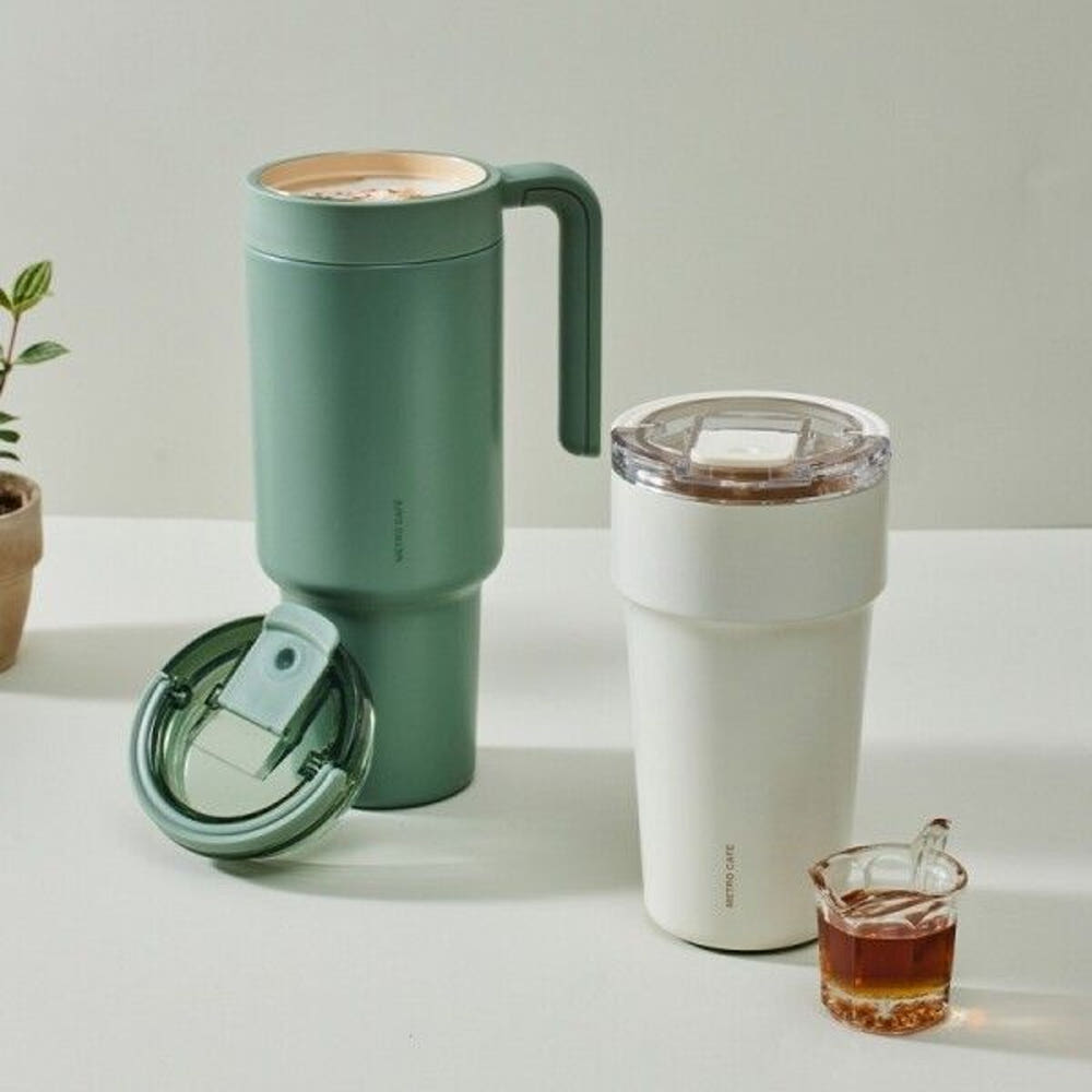 Lock & Lock Metro Cafe Top Handle Ceramic Tumbler  (LHC4416)