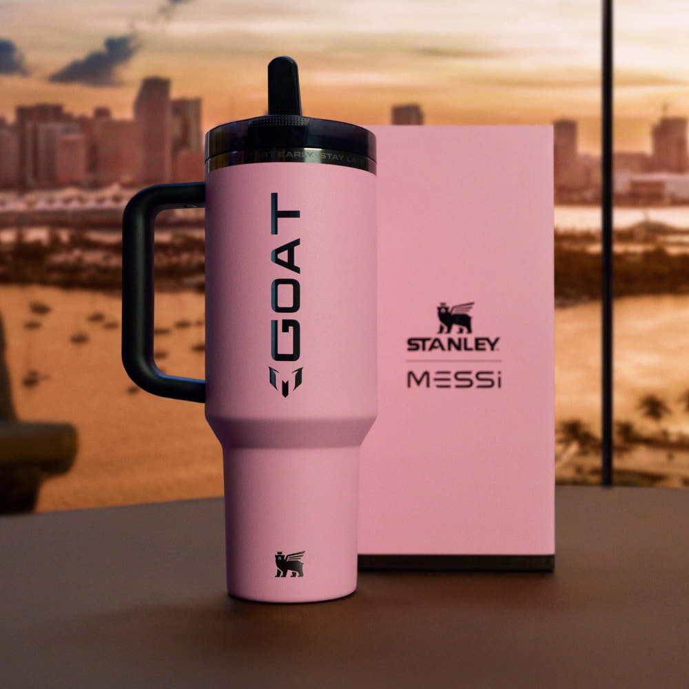 [MESSI X STANLEY] Quencher Pro Tour Flip Straw Tumbler 1.18L Mesh Goat Pink