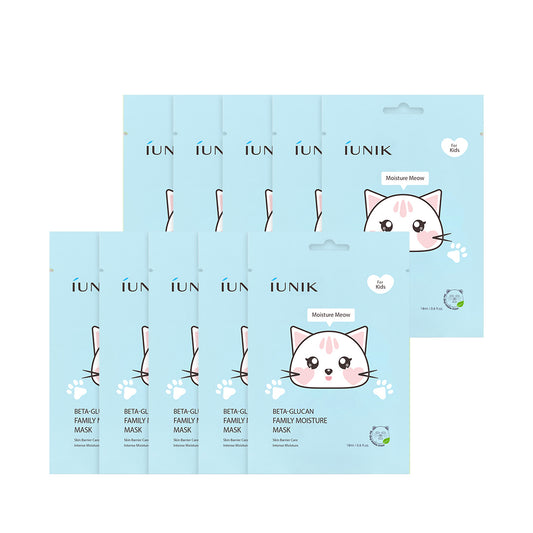 IUNIK Beta Glucan Family Moisture Mask for Kids (10 sheets)