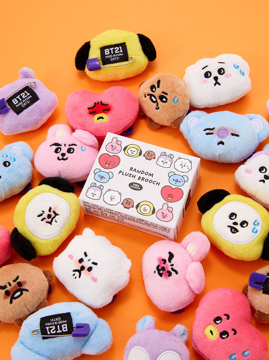 BT21 Today's Face Random Face Plush Brooch