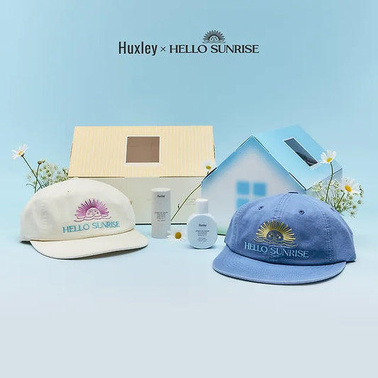 [Huxley X Hello Sunrise] Suncare Planning Set (Ocean Blue/Ivory Cap + Sun Essence/Sun Stick)